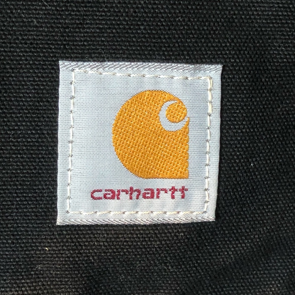 CARHARTT winter coat men’s sz 50T Blk canvas w/brown corduroy collar Looks new! - Picture 2 of 5
